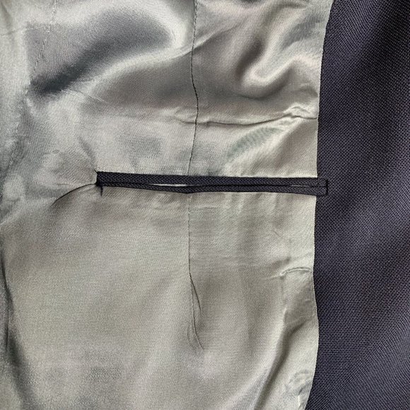 Linett Ltd. Cullwell & Son, Mens 2 Button Blazer Pockets Navy Size M - Picture 9 of 10